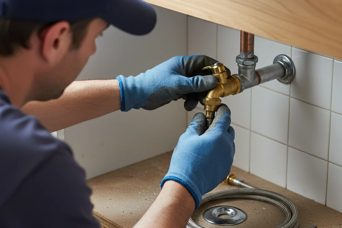 Shutoff valve and fitting work during Repiping in Pineview